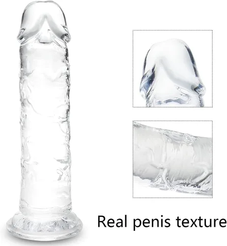 Miniatura 4 de Umania Consolador grande de 10 x 1.9 pulgadas para mujeres sexuales, material seguro para el cuerpo, pene grande realista con fuerte ventosa
