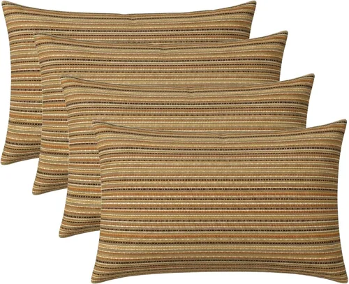 Miniatura 25 de RSH DECOR: Sunbrella - Juego de 4 almohadas lumbares, 20 x 12 pulgadas, tela de rendimiento resistente al agua y a la decoloración, fundas