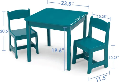 Miniatura 2 de Delta Children - MySize - Juego de mesa y 2 sillas de madera para niños, ideal para artes y manualidades, meriendas, educación en casa, tareas
