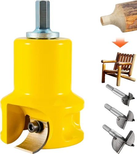 Miniatura 14 de VEVOR Cortador de costillas, 2,5 cm/1" & 3,8 cm/1,5" & 5,1 cm/2", Cortador de muebles de madera de aluminio y acero premium, con cuchillas curvas
