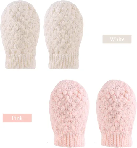 Miniatura 46 de Guantes de punto para bebés, niños y niñas, guantes de invierno para recién nacidos, guantes de 0 a 3 años