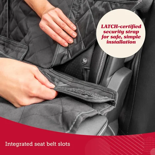 Miniatura 7 de Lusso Gear Funda de asiento de coche para perro, impermeable, antideslizante, protector de asiento trasero de automóvil, funda de asiento trasero