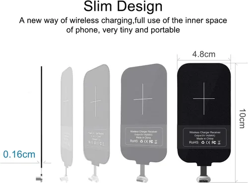 Miniatura 4 de Nillkin Receptor y adaptador de carga inalámbrica, módulo receptor de cargador inalámbrico Qi para Google Pixel, Samsung Galaxy A51/A52/A53/A54/A55