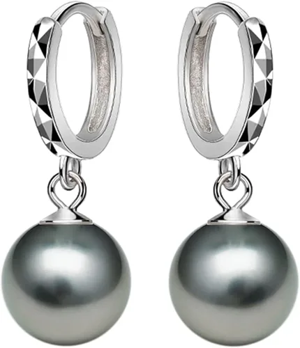 Aretes colgantes de perlas AAA+ chapados en oro de 18 quilates seleccionados a mano para agricultura de agua dulce para mujer, juego de joyería
