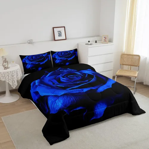 Miniatura 27 de Feelyou juego de ropa de cama con diseño de ciervo para niños y niñas, tamaño twin, con huella de pata de ciervo, juego de edredón ultra suave