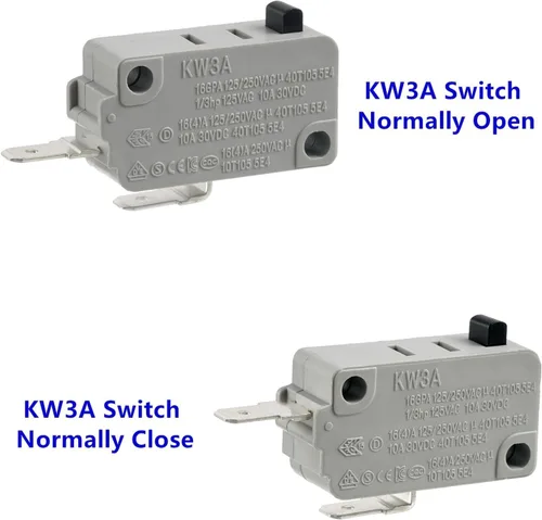 Miniatura 2 de BOJACK Interruptor de puerta de horno microondas KW3A 16A 125/250 V Interloc de puerta (paquete de 2 interruptores normalmente cerrados)