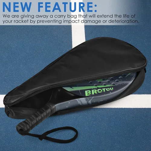 Miniatura 5 de BROTOU Padel Tennis Racket Carbon Fiber Surface with EVA Memory Foam Core with Carry Bag
