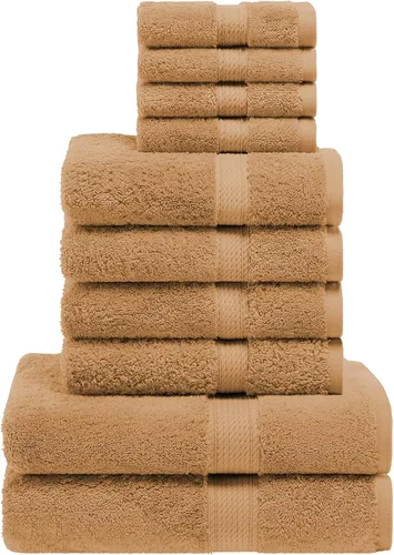 Miniatura 228 de Juego de 6 toallas de algodón egipcio Superior, incluye 2 toallas de baño, 2 toallas de mano, 2 toallas de cara/toallitas, ultra suaves de lujo