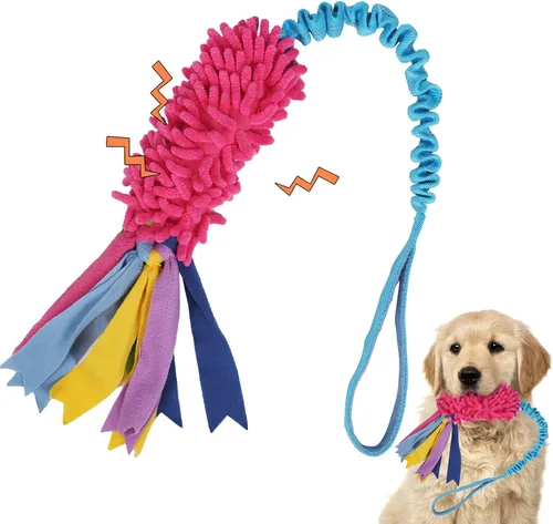 Wodoca Juguete de remolcador para perros, juguete agresivo con chirrido fuerte, ideal para perros grandes, fácil de limpiar, hecho a mano