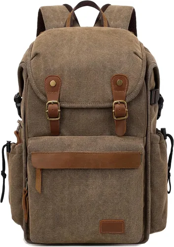 Miniatura 9 de Mochila para cámara; Bolso profesional para cámara UAV; Mochila de gran capacidad para fotografía, mochila de lona para cámara (gris)