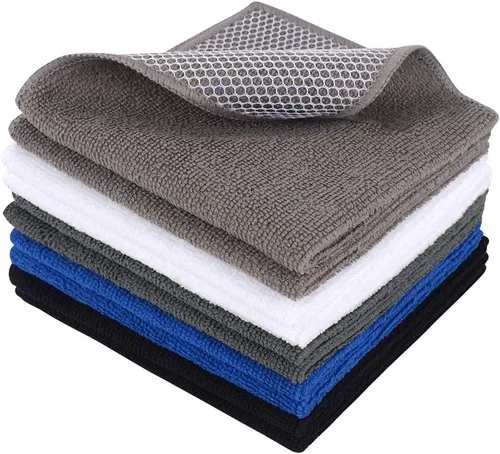 Miniatura 20 de SINLAND Paño de microfibra para lavar platos, trapos de platos, el mejor paño de cocina para lavar, paños de limpieza con lado abrasivo de polímero