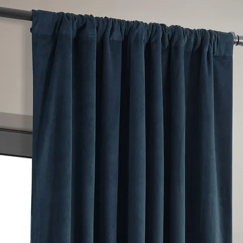 Miniatura 5 de HPD Half Price Drapes Cortinas Opacas Térmicas de Terciopelo Signature para Sala de Estar de 63 Pulgadas de Largo (1 Panel) con Bolsillo para Barra