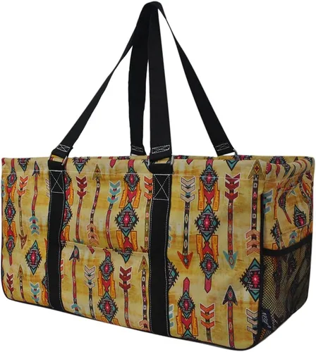 Miniatura 103 de NGIL Bolsa de comestibles reutilizable extra grande plegable de gran tamaño para comestibles, almacenamiento, picnic, playa, Flecha-negro