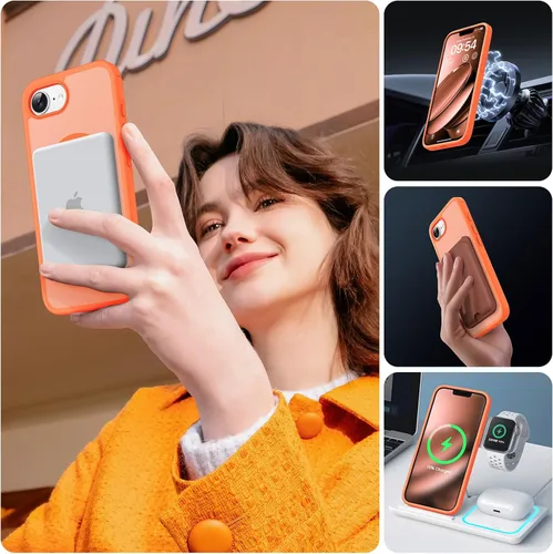 Miniatura 946 de TOCOL Funda para iPhone 11, compatible con Magsafe, protección completa de cámara, imanes integrados, protección contra caídas, funda translúcida