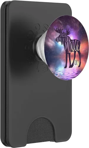 Miniatura 7 de I Just Really Like Moose Ok? Space Nebula Deer Gift PopSockets intercambiables PopGrip