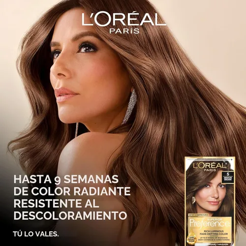 Miniatura 2 de L'Oreal Paris Superior Preference - Tinte permanente luminoso que desafía la decoloración, tinte para el cabello hasta 9 semanas de resplandor, 4SM