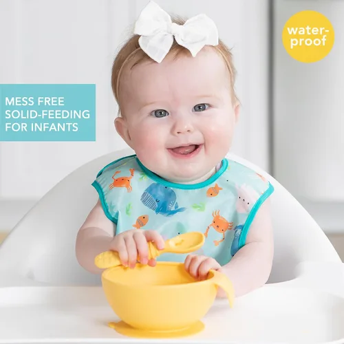Miniatura 2 de Bumkins Baberos, para bebé niña o niño, bebé de 3 a 9 meses, esencial imprescindible para comer, alimentar, suministros de destete para bebés, tela