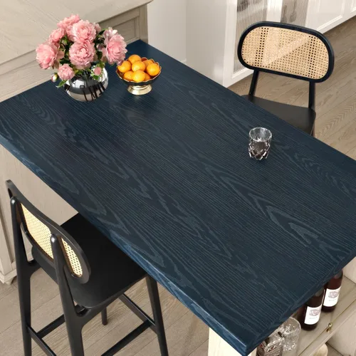 Miniatura 3 de Papel de contacto de madera azul marino de 24 x 315 pulgadas para armarios de escritorio, papel tapiz autoadhesivo de grano de madera, papel tapiz