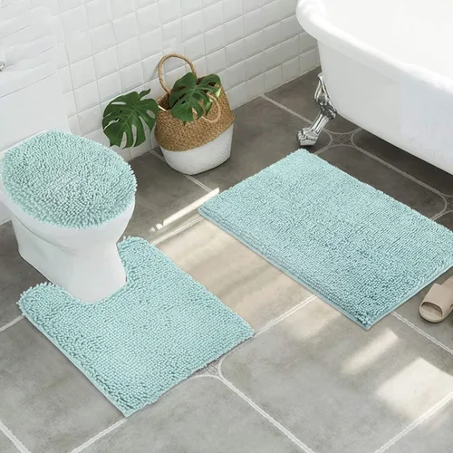 Miniatura 42 de ITSOFT Alfombra de Felpa para Baño 59x21 pulgadas, Tapetes de Baño Absorbentes Lavables a Máquina Antideslizantes, de Secado Rápido, Alfombras