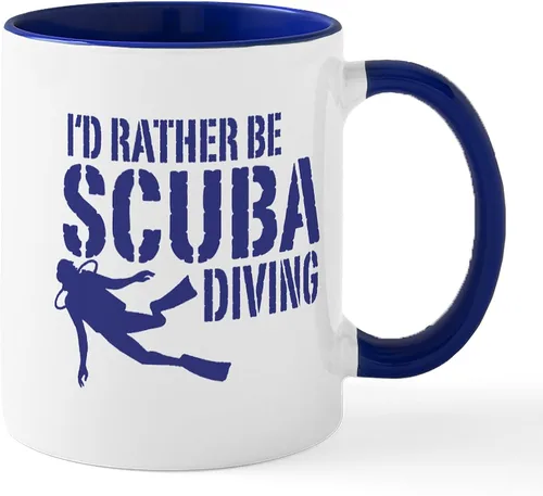 Miniatura 11 de CafePress Scuba Flag Diver Taza de café de cerámica de 11 oz (11.0 fl oz)