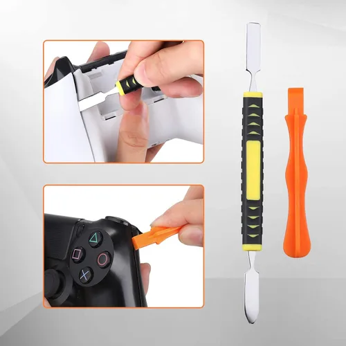 Miniatura 5 de JOREST Repair Kit for Xbox One/360/X PS4 PS3 PS5, PH0 T6 T8 T10 Torx Security Screwdriver, Crowbars,Tweezers, Cleaning Tool for Controller and
