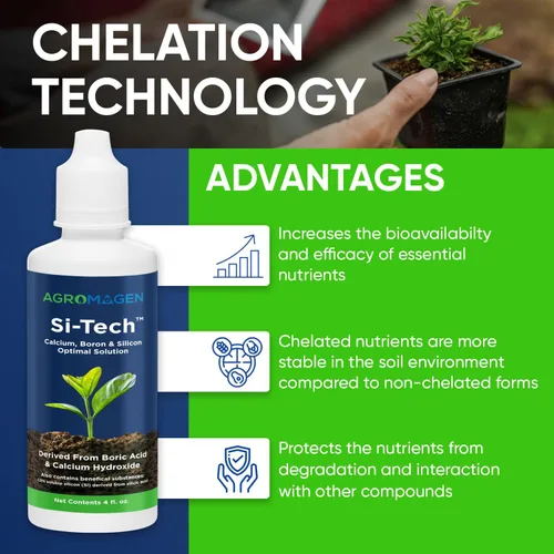 Miniatura 5 de AgroMagen, Si-Tech Solución nutritiva de sílice, ácido monosilícico para plantas con tecnología de quelación (4 onzas líquidas)