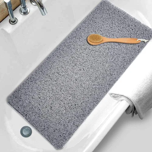 Miniatura 12 de Alfombrillas de ducha antideslizantes para personas mayores, 24x47'' Extra Large Loofah, alfombrillas de baño para ducha, alfombrilla antideslizante