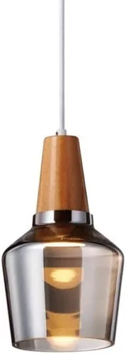 Luces colgantes de estilo americano, lámpara colgante moderna de forma irregular con pantalla de vidrio, lámpara colgante vintage de madera para