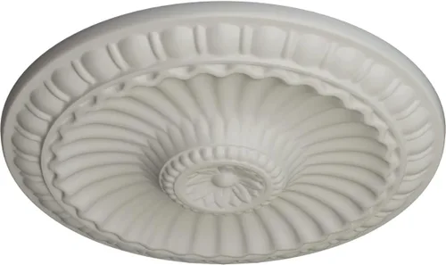 Miniatura 86 de Ekena Millwork CM11LI Medallón de techo Linus, 11 1/4"OD x 1 1/8"P 11 1/4", imprimado en fábrica Primed