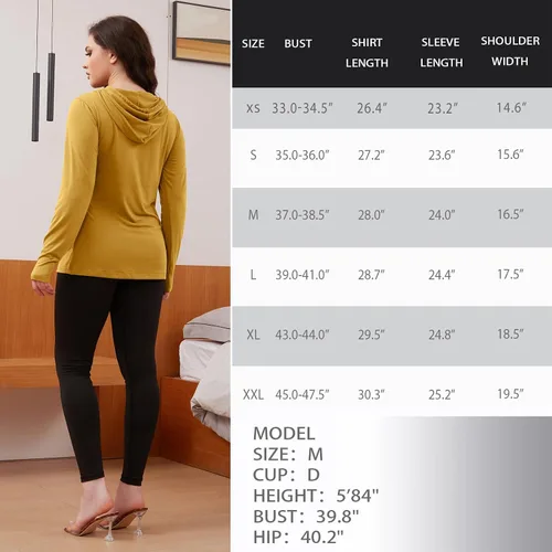 Miniatura 51 de GINKANA Sudadera con capucha para mujer, manga larga, lactancia materna, ropa casual