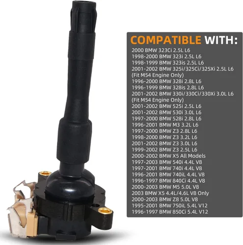 Miniatura 3 de DEAL Paquete de bobinas de encendido, compatible con BMW 323Ci 323is 325Ci 325Xi 328is 330Ci 330Xi 525i 530i 528i M3 Z3 750iL 850Ci Freelander 2.5L