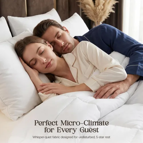 Miniatura 5 de Edredones de Utopia Bedding tamaño Queen, inserto de edredón para todas las estaciones, edredón acolchado alternativo con costura de punto de caja