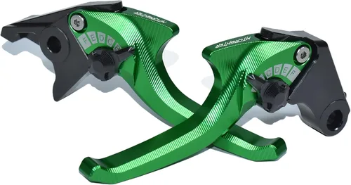 Miniatura 15 de Juego de manetas de embrague de freno corto Shark de 2 dedos compatible con Yamaha Fazer FZ-1 FZ-8 FZ-6 FZ-6R FZS60, aleación de aluminio CNC (negro)