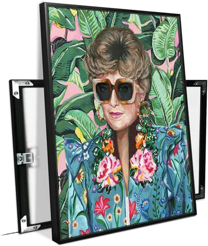 Miniatura 11 de Arte de pared de moda de los 80 con diseño dorado, póster para dormitorio de chicas, pintura en lienzo de chicas dorada, impresiones