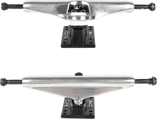 Miniatura 3 de Longboard - Juego combinado de camiones de patineta de 2.756 in, ruedas en blanco con camiones plateados, rodamientos y paquete de herramientas