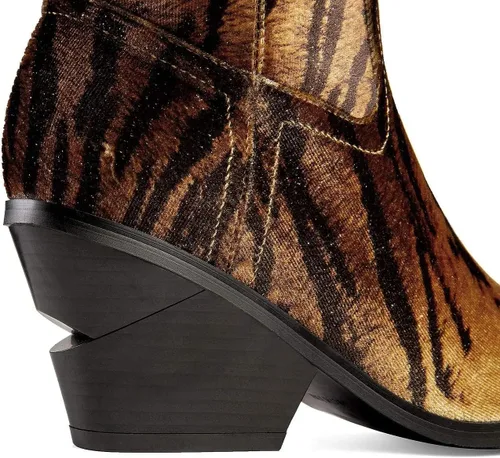 Miniatura 4 de ANN CREEK Botas 'Orenta' de moda con estampado de tigreanimal para mujer