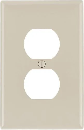 Miniatura 11 de Leviton Placa de pared de nailon Midway de 1 gang, 1 dúplex, tamaño Midway, 1 paquete, PJ8-E, negro