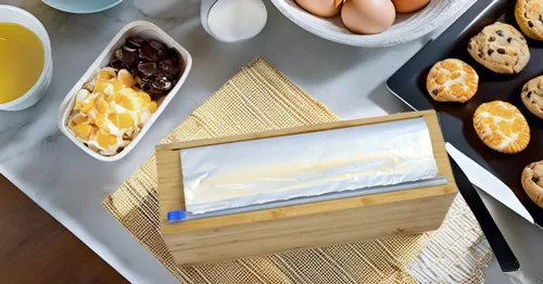 Miniatura 8 de Rollo grande de la bolsa del sellador al vacío, dispensador de la envoltura de alimentos con el cortador de la Fits Most 50 ft Food Saver Bags