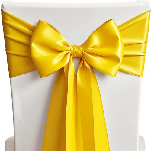 Miniatura 15 de 50 Bandas y Lazos de Satén Azul Bebé para Sillas para Decoración de Bodas, Fiestas de Cumpleaños y Fiestas - Cintas de 7x108 Pulgadas, Lazos