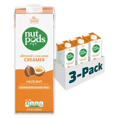Miniatura 7 de nutpods Crema de avellanas - Crema sin azúcar sin lácteos hecha de almendras y cocos - Crema keto, Whole30, sin gluten, sin OMG, vegana, sin azúcar