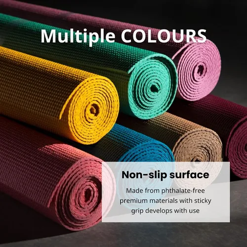Miniatura 5 de Everyday Yoga Estera Deluxe, espaciosa de 72"x24" antideslizante para cómodos entrenamientos en casa, extra gruesa de 3-5mm Merlot