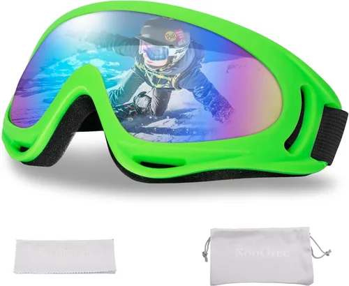 Miniatura 12 de SooGree Gafas de esquí para Hombres Mujeres Niños Jóvenes Niños o Niñas Gafas de nieve para snowboard Gafas de esquí resistentes al viento y al