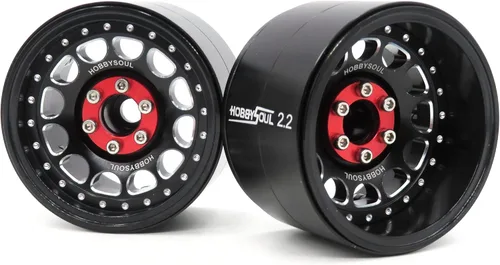 Miniatura 5 de hobbysoul RC 2.2 - Ruedas Beadlock ajustables, 4 llantas de desplazamiento de 1.57 pulgadas de ancho (1.575 in) para Gen8 Everest Gen 7 Pro / SCX10