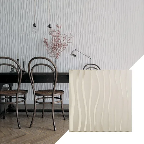 Miniatura 7 de Ekena Millwork 19 5/8 pulgadas de ancho x 19 5/8 pulgadas de alto Shoreline EnduraWall Panel decorativo de pared 3D, aluminio