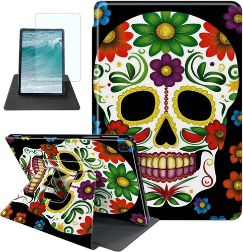 Miniatura 32 de Rossy Funda para Samsung Galaxy Tab A7 Lite de 8.7 pulgadas 2021 (SM-T220/T225/T227) + protector de pantalla giratorio de 360 grados con soporte