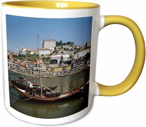 Miniatura 12 de 3dRose Taza de café, tamaño - 11oz - Portugal, Porto, barco con barriles de vino en el río Duero Walter Bibikow - Barcos - divertido regalo de taza