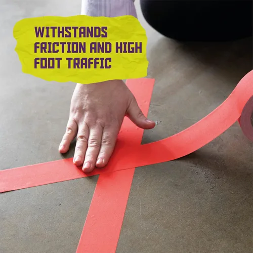 Miniatura 4 de ATack Gaffer Tape - Cinta adhesiva de 2 pulgadas x 30 yardas, color rojo de alta calidad y fácil de rasgar, color rojo mate, cinta para escenario