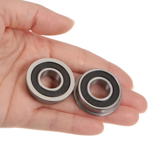 Miniatura 5 de uxcell FR8-2RS Rodamiento de bolas con brida de 1/2 x 1-1/8 x 5/16 pulgadas de doble sellado de acero cromado, 4pcs