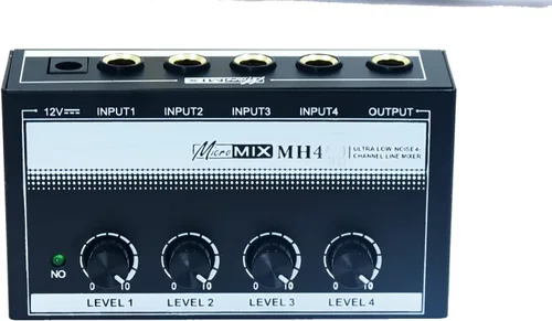Miniatura 8 de mix electronic organ accompaniment 6.35 ts 0.256 in jack bass mono micrófono 1/4 pulgadas Guitarra micrófono profesional Mezclador de sonido de bajo