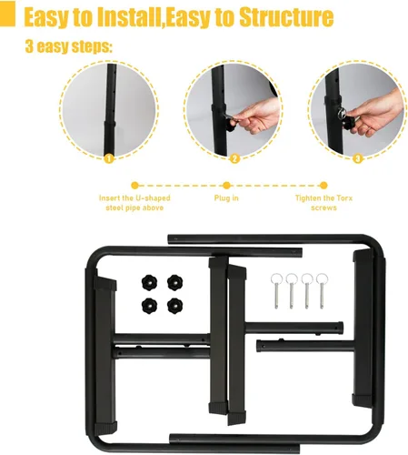 Miniatura 6 de POWER GUIDANCE Barra de Fondos, Estación de Barras de Fondos para Entrenamiento de Fuerza de Cuerpo Completo, Altura Ajustable 30 Pulgadas - 38.6